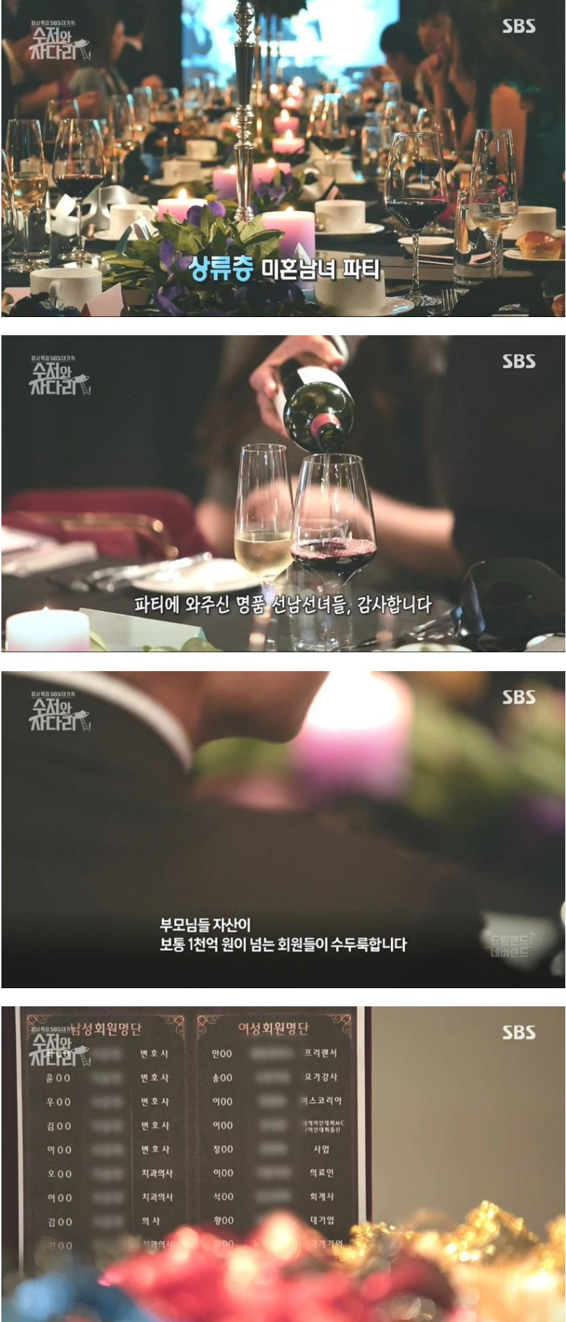 실제로 존재한다는 재산 상위 1%의 미혼남녀 파티