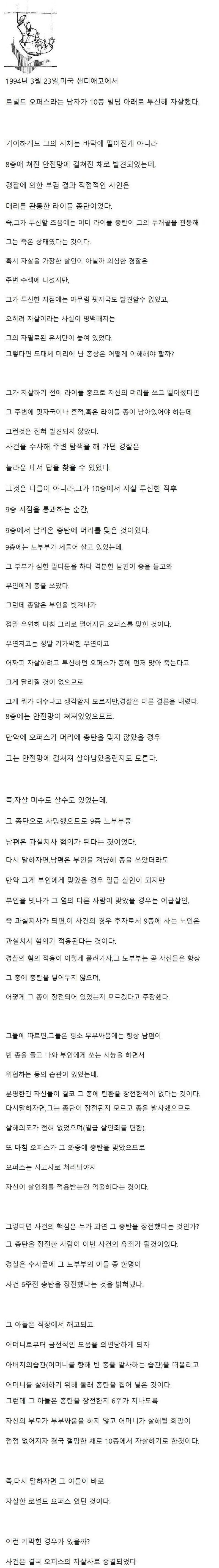 세상에서 가장 복잡한 자살 사건