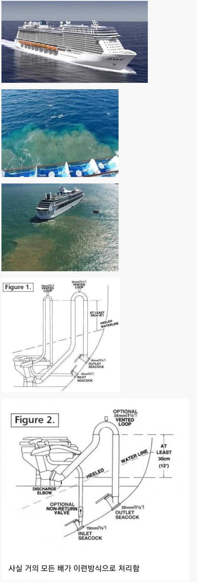 크루즈선이 화장실 비우는 모습