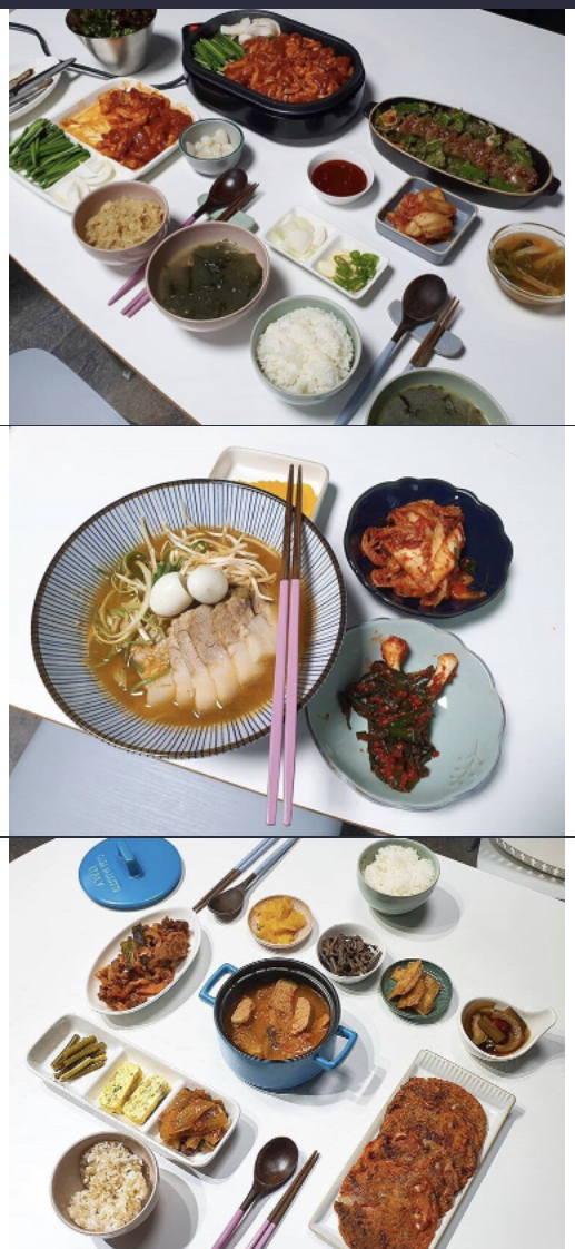 대회 탈락 후 밥상.