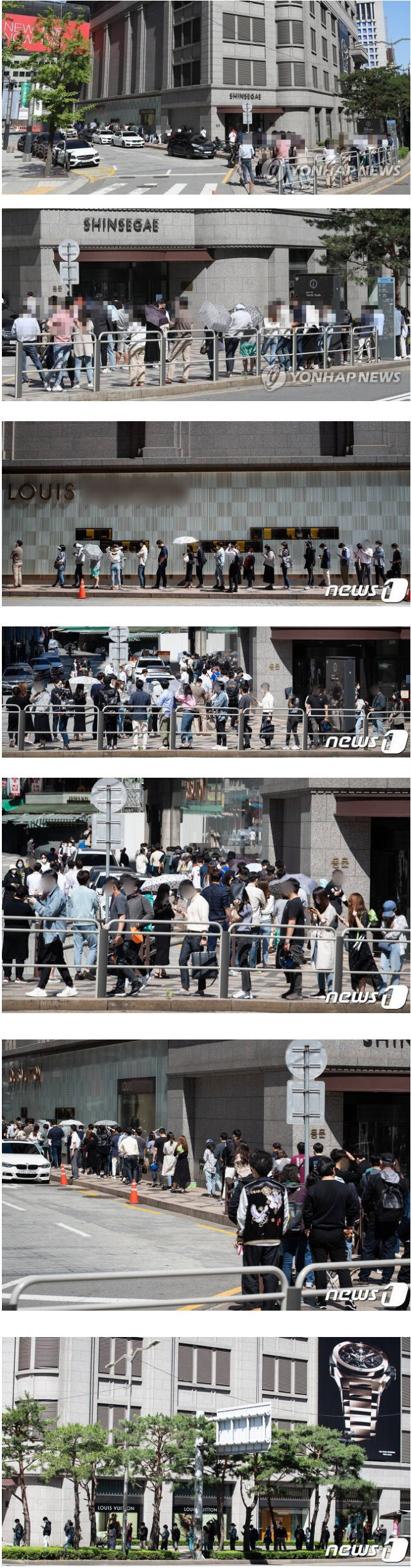 오늘자.. 신세계 본점 명품관 대기줄