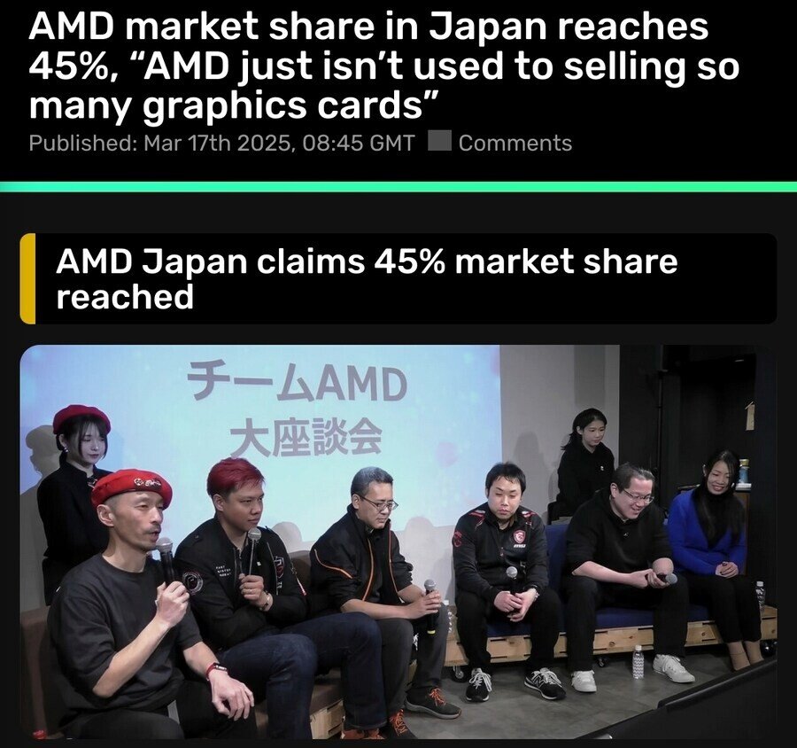 현재 일본 그래픽카드 시장 근황