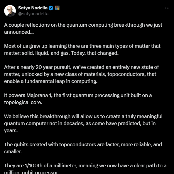 마이크로소프트, 또다른 물질 상태 위상 부도체 발명 성공 발표.news