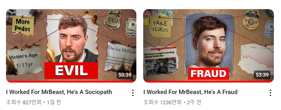 최근 민심 ㄹㅇ 나락간 미스터비스트 근황